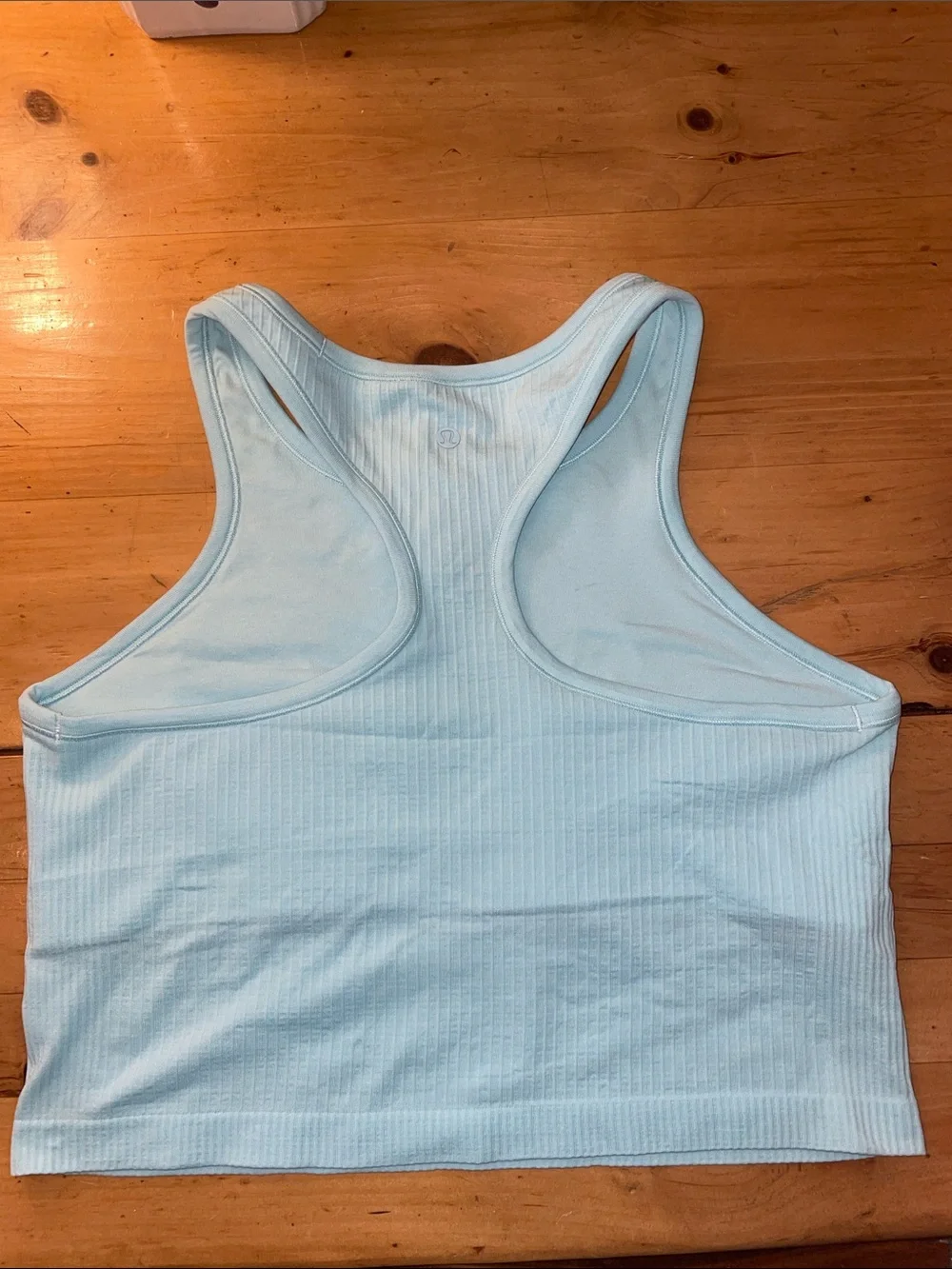 Lululemon- Sz 12- Icing Blue- Ebb to Street Crop Tank- Racerback
